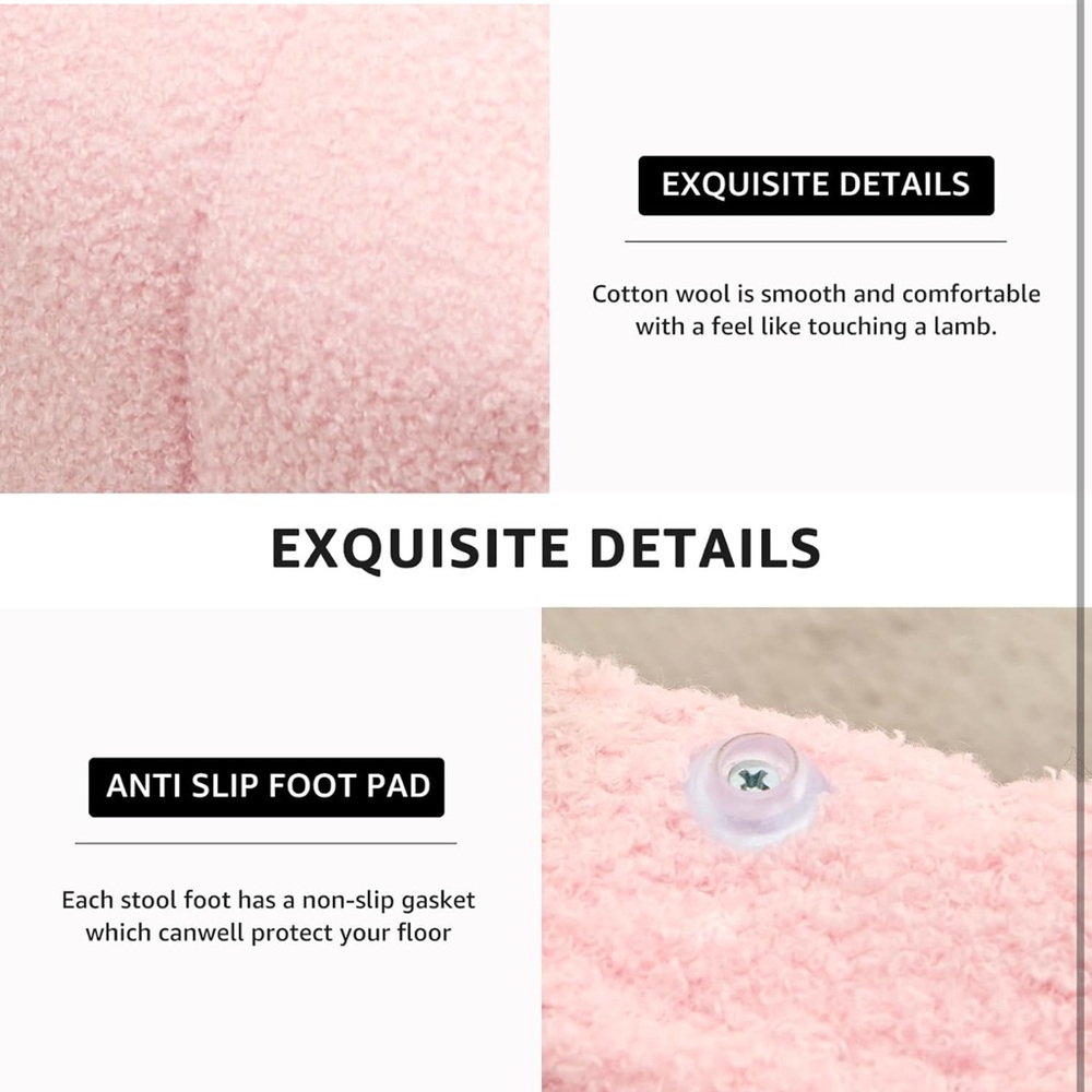 Pink Textured Stool - Picture 4 of 6